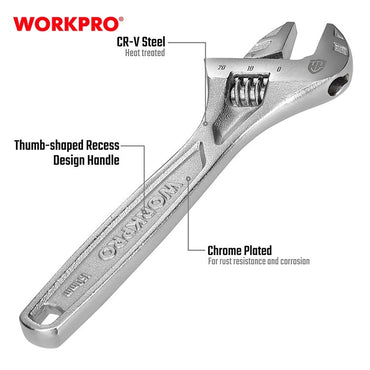 150mm (6") Heavy Duty Adjustable Wrench