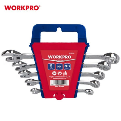 WORKPRO 5-Piece Metric Combination Wrench Set