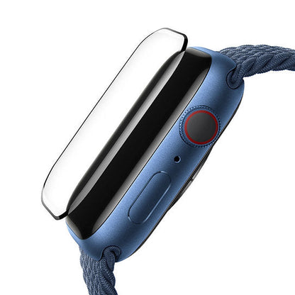 واقي شاشة مقاوم للصدمات BLUEO BL007 مع محدد لإزالة الغبار لساعة Apple Watch S7/S8/S9 مقاس 41 مم - أسود HD