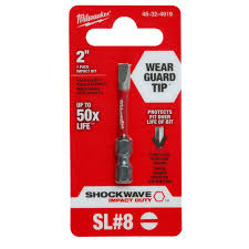 راسية درل Milwaukee SHOCKWAVE™ Power Bit بفتحة 3/16 بوصة × 50 مم