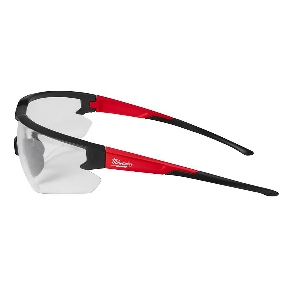 Milwaukee Safety Glasses with Clear Anti-Scratch Lenses (Polybag)