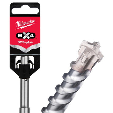 Milwaukee SDS-Plus MX4 4-Cutter Hammer Drill Bit 12mm x 450mm