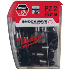 بت مفك براغي Milwaukee Shockwave Impact Duty PZ2 x 25 مم