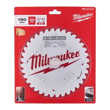 Milwaukee Circular Saw Blade CSB P W 190 x 30 x 1.6 x 36ATB