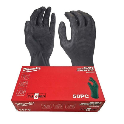 Milwaukee Nitrile Disposable Gloves Grip - 9/L - 50 pc