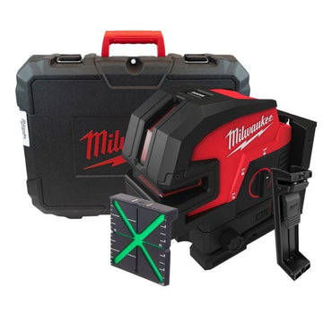 ليزر Milwaukee M12™ 12V الأخضر المتقاطع مع 4 نقاط