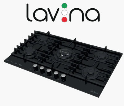 Lavina Gas Hob 90cm / 5 Burner / Black