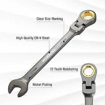 17mm CR-V Steel Combination Spanner