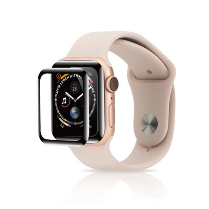 واقي شاشة مقاوم للصدمات  BLUEO BL007 مع محدد لإزالة الغبار لساعة Apple Watch S4/5/6/SE/SE2022 مقاس 44 مم - أسود HD