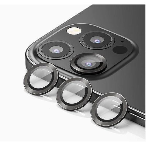 BLUEO NPB27 Original Metal Frame Lens Protector Glass (3 pcs/package) for iPhone 13 Pro / 13 Pro Max - Black