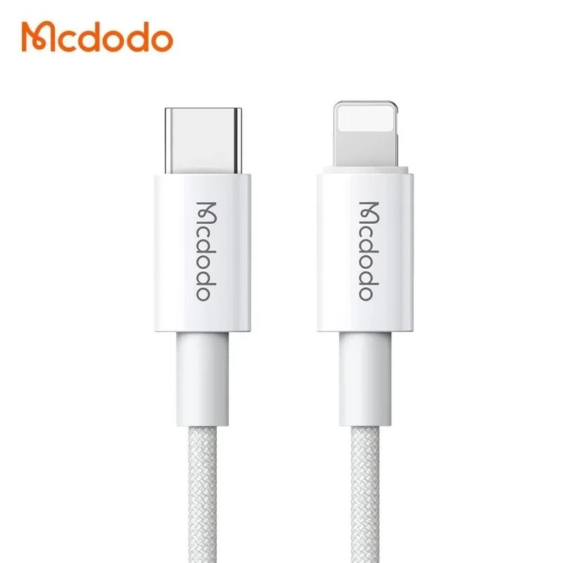 كابل شحن سريع Mcdodo Type-C إلى Lightning PD بطول 1.2 متر، أبيض CA-2760