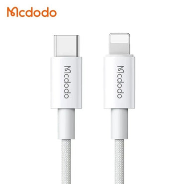 كابل شحن سريع Mcdodo Type-C إلى Lightning PD بطول 1.2 متر، أبيض CA-2760