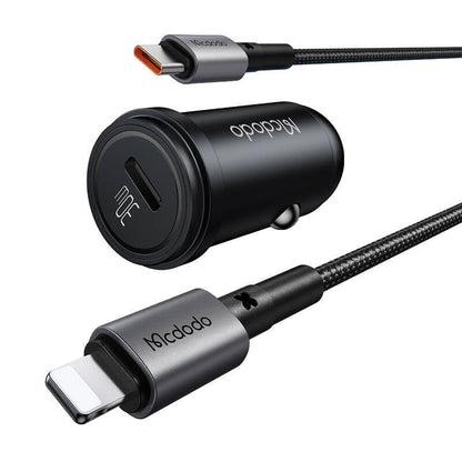 Mcdodo 30W PD Fast Car Charger with USB-C to Lightning Cable CC-7492