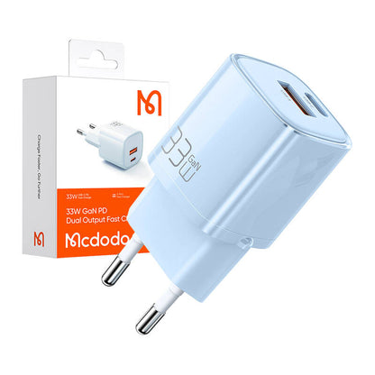 شاحن Mcdodo 33W GaN PD ثنائي المخرجات سريع CH-0154 - أزرق