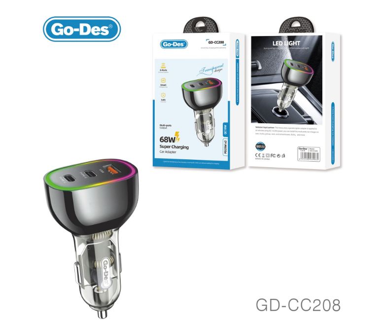 Super Charging 68W Car Adapter GD-CC208