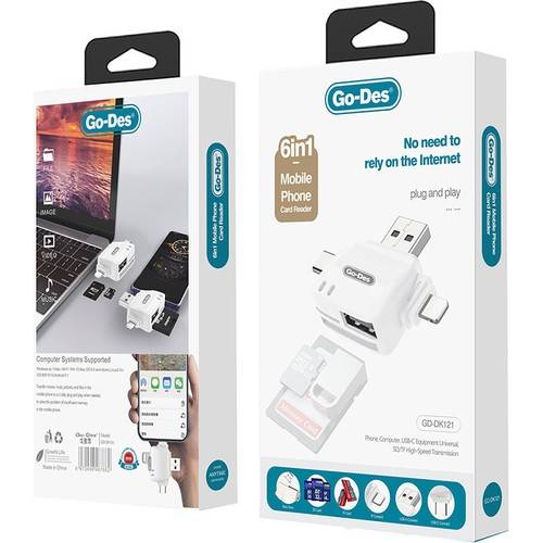 6-in-1 OTG Memory Card Reader GD-DK121