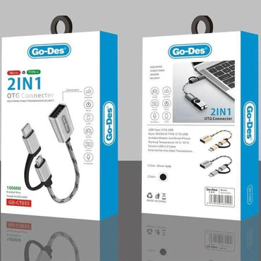 Go-Des 2-in-1 OTG Adapter Cable GD-CT033