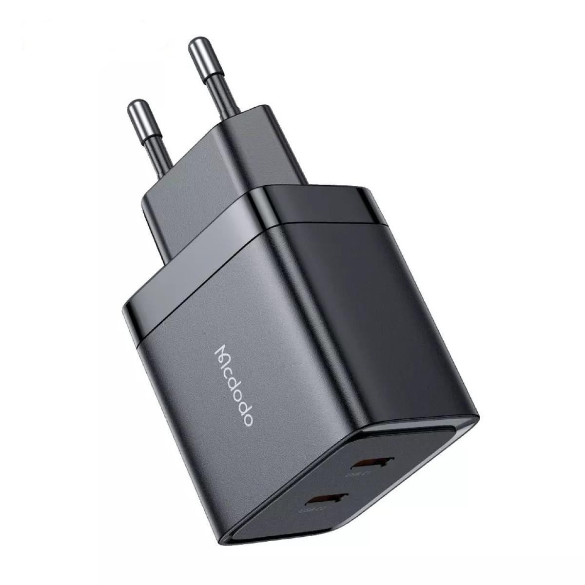 شاحن Mcdodo 40W ثنائي USB-C GaN سريع CH-2501 - أسود