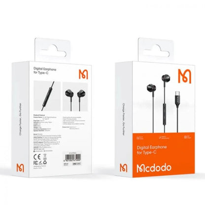 Mcdodo Digital Earphone for Type-C - Black HP-4070