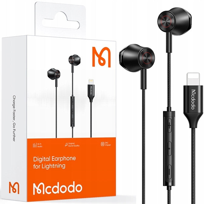 Mcdodo Digital Earphone for Lightning - Black HP-4080