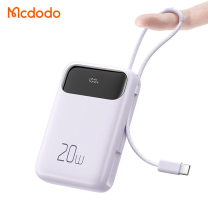 Mcdodo Power Bank 10000mAh with Charging Cable Type-C MC-324 - Purple