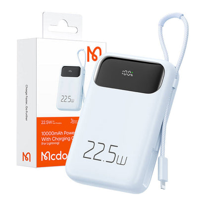 Mcdodo Power Bank 10000mAh with Charging Cable Lightning - Blue MC-325