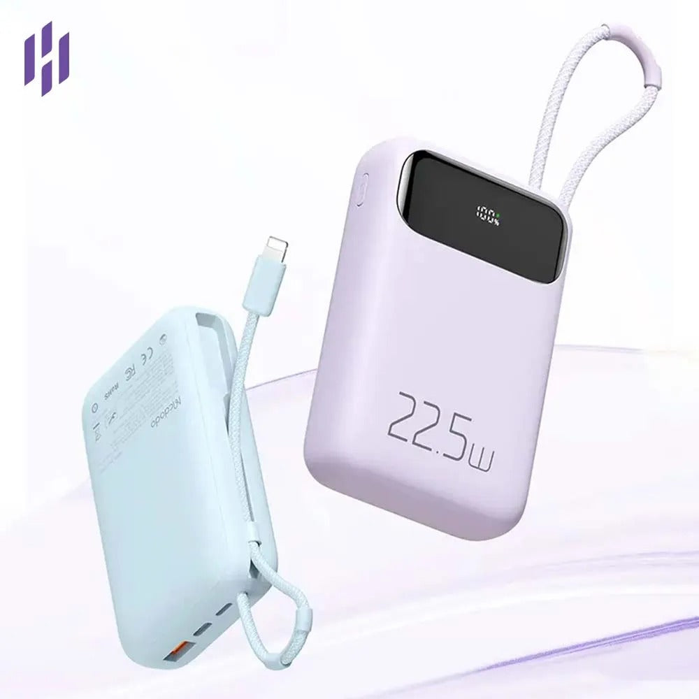 Mcdodo Power Bank 10000mAh with Charging Cable Lightning - Purple MC-325