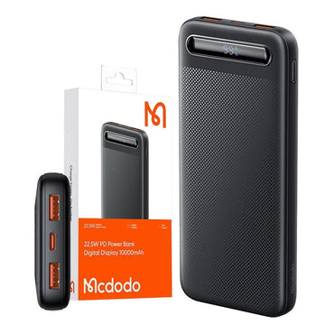 Mcdodo Power Bank 22.5W PD Digital Display 10,000mAh - Black MC-3881