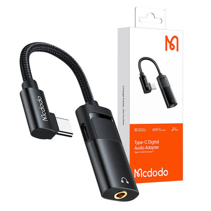 محول صوت USB-C إلى 3.5 ملم وشحن USB-C CA-1880 من Mcdodo