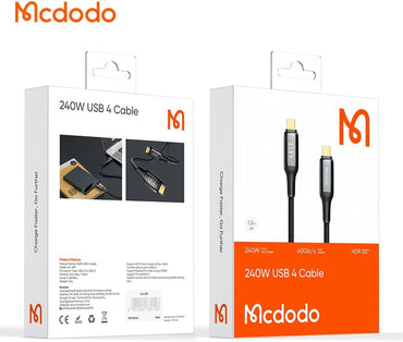 كابل USB4.0 من Mcdodo بقدرة 240 واط Type-C إلى Type-C بطول 1.2 متر CA-2990