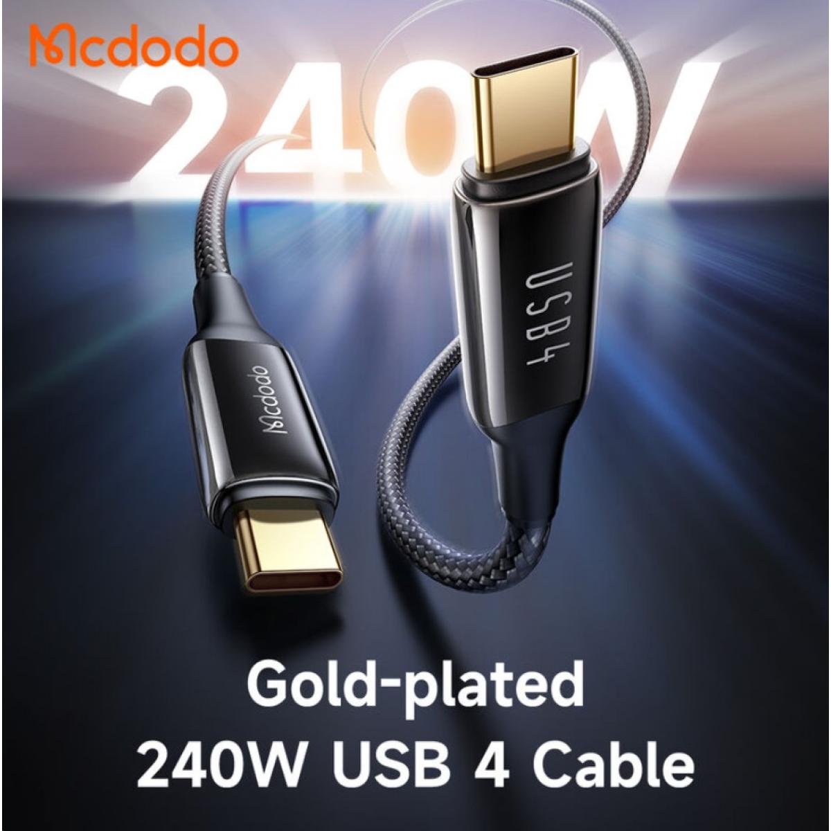 كابل USB4.0 من Mcdodo بقدرة 240 واط Type-C إلى Type-C بطول 1.2 متر CA-2990