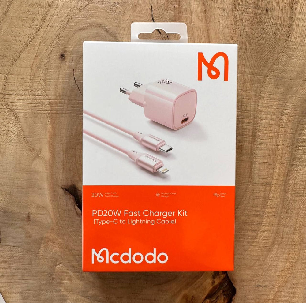 Mcdodo Nano 20W PD Charger with USB-C to Lightning Cable - Pink CH-4043