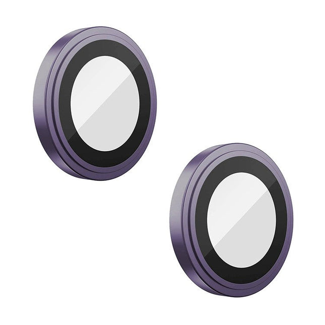 BLUEO NPB27 Original Metal Frame Lens Protector Glass (2 pcs/package) for iPhone 14 (6.1″/6.7″) - Purple