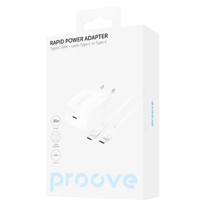 شاحن حائط Proove Rapid 30واط Type-C + كابل Type-C 60واط