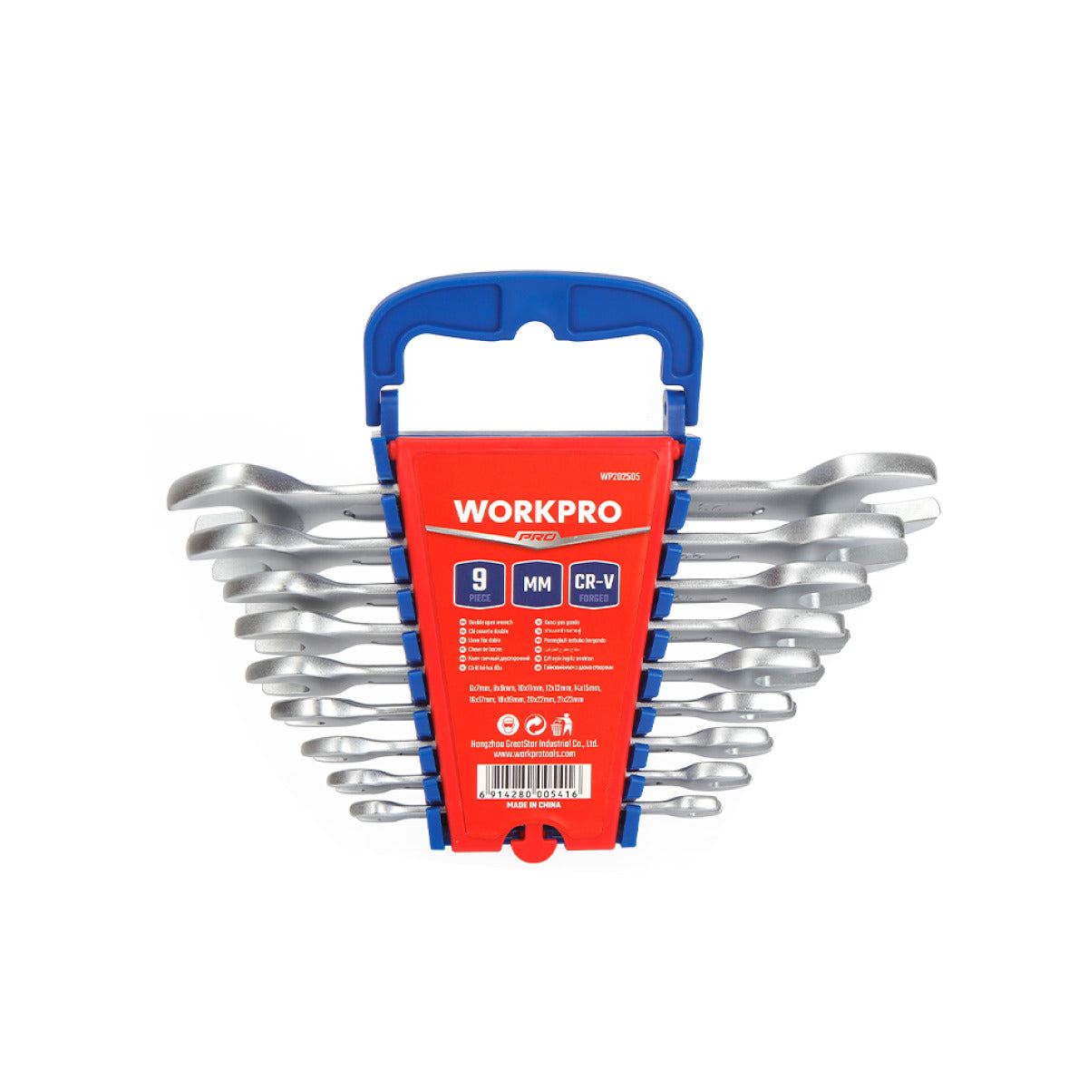 WORKPRO 9-Piece Double Open Ended Spanner Set