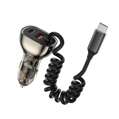 WIWU Wi-QC016 90W PD+QC Fast Charging Zinc Alloy Car Charger with