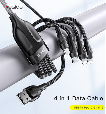 Yesido CA111 USB to 4 Ports Charging Cable