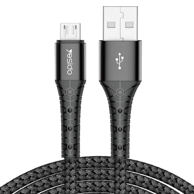 كابل بيانات شحن سريع USB CA50 بطول 2 متر من Yesido لمنفذ Micro USB