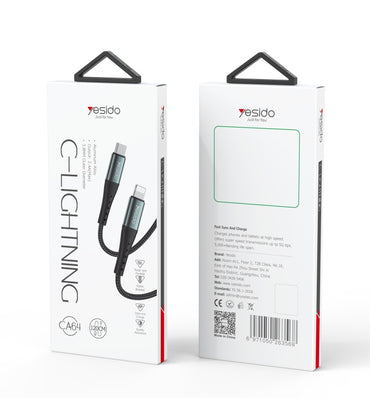 Yesido CA64 Type-C to Lightning Data Cable 1.2M / 2.4A