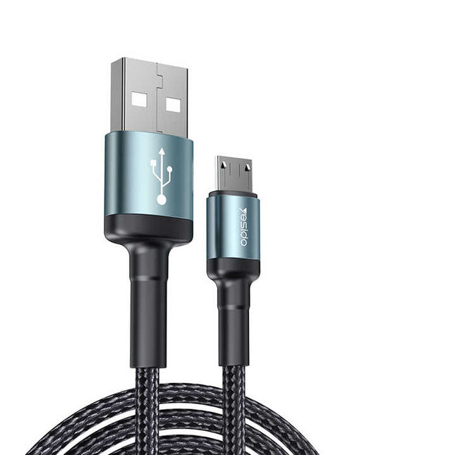 كابل بيانات شحن سريع Yesido CA75-V8 2.4A لمنفذ Micro USB (V8) بطول 2 متر