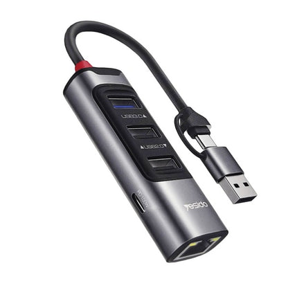 Yesido HB21 5-in-2 USB Hub Adapter