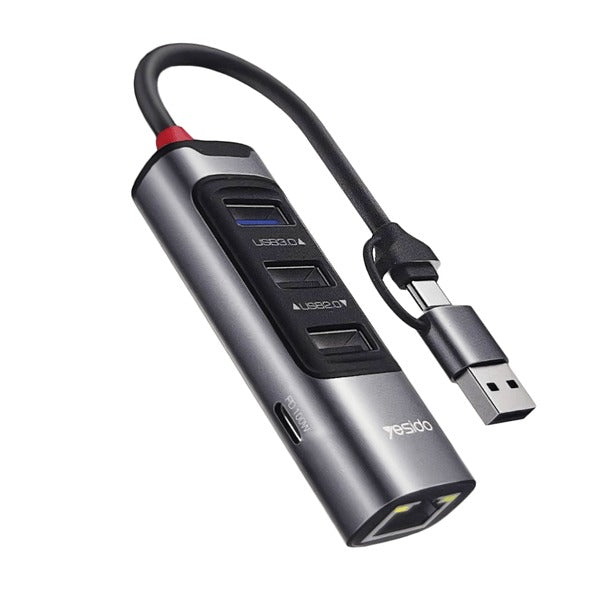 محول موزع USB 5 في 2 من Yesido HB21