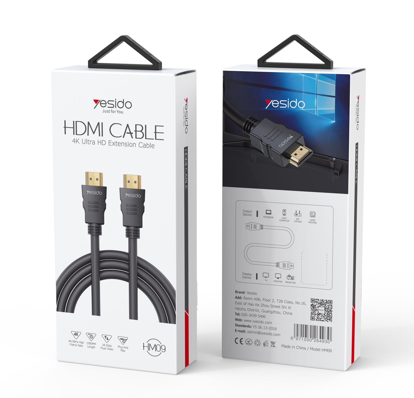 كابل HDMI 4K من Yesido HM09