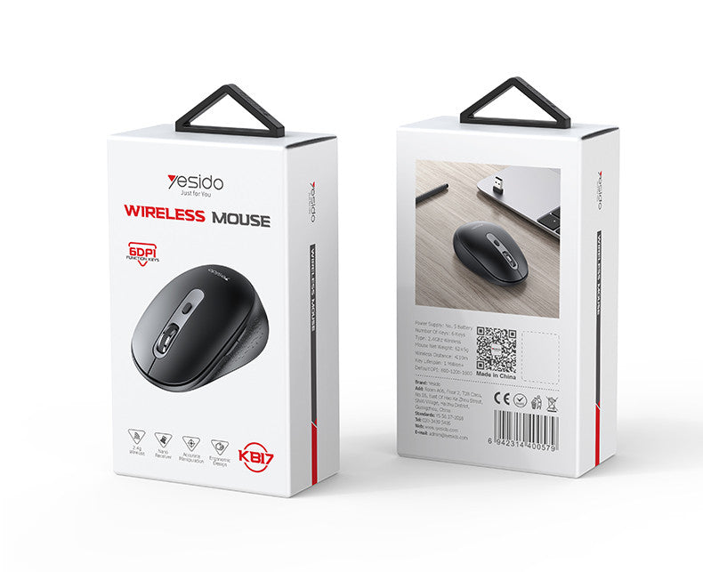 Yesido KB17 2.4GHz Wireless Mouse - Black