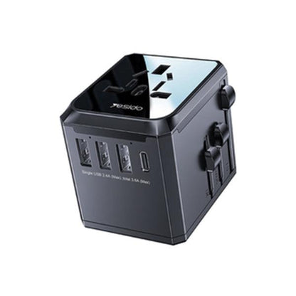 Yesido MC10 Universal Travel Adapter with 4 USB Ports