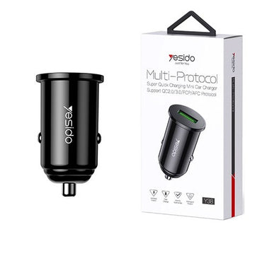 Yesido Y38 Multi-Protocol Car Charger (QC 2.0/3.0/FCP/AFC Support)