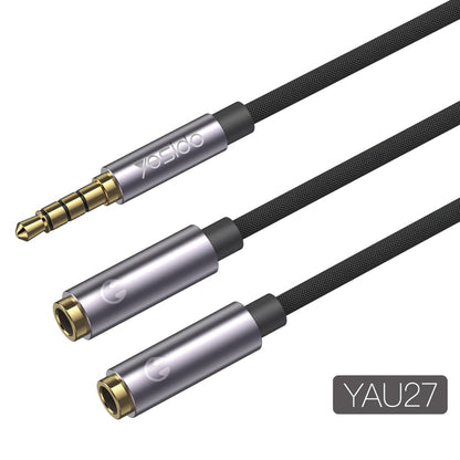 Yesido YAU27 3.5mm Audio Splitter Male to Dual Female Dual Headset Cable