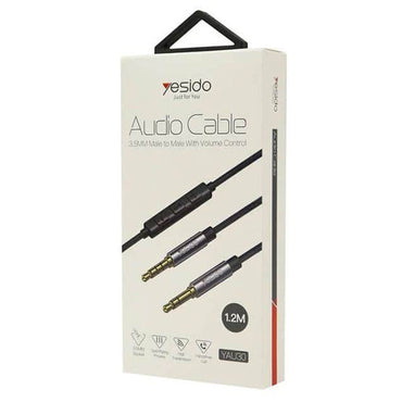 Yesido YAU30 Audio Cable 3.5mm Male to Male with Volume Control