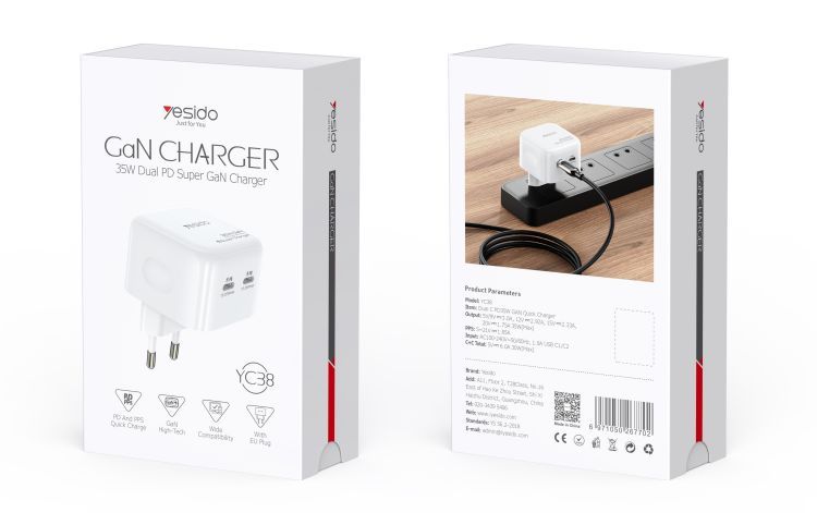 Yesido YC38EU 35W GaN Charger