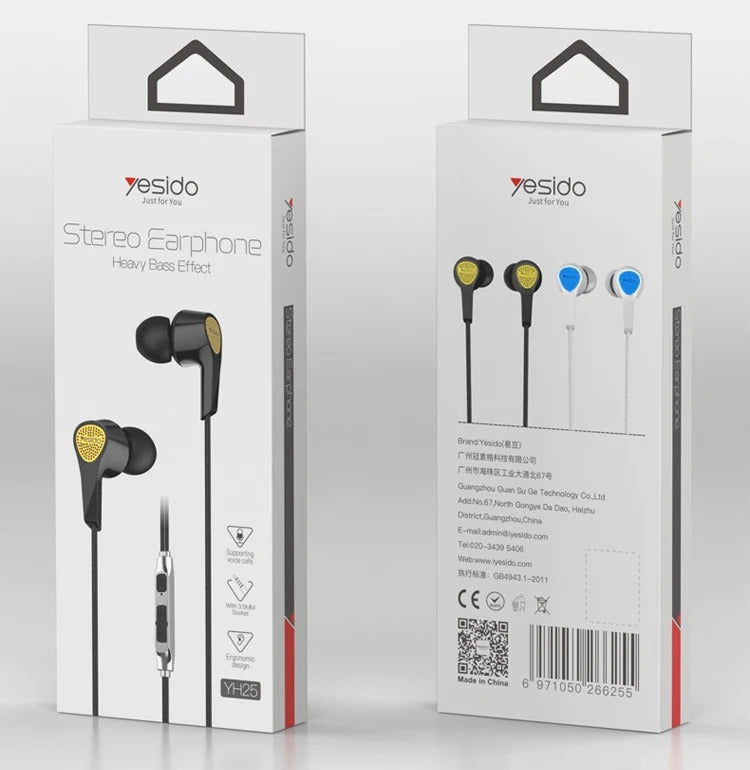 Yesido YH25 In-Ear 3.5mm HiFi Earphone with Mic